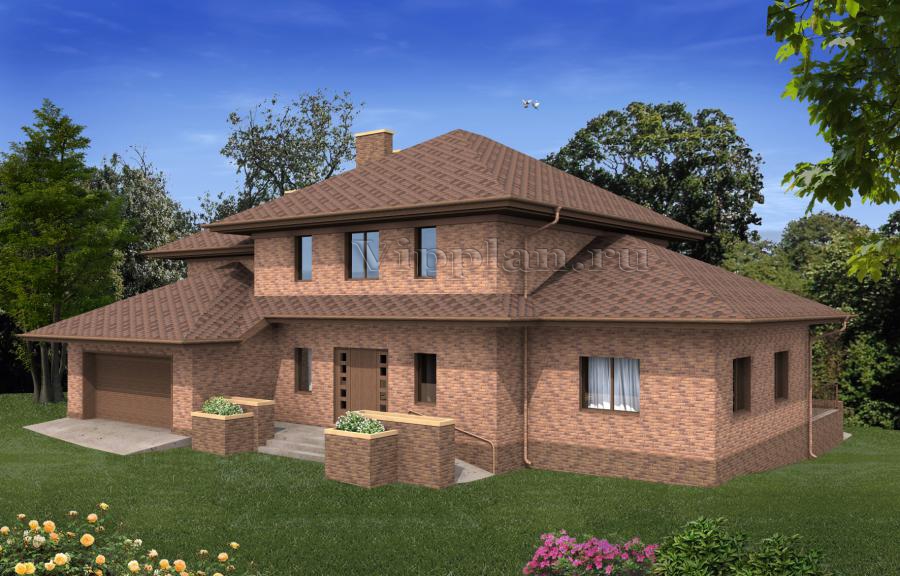 Просторный двухэтажный дом с гаражом и бассейном