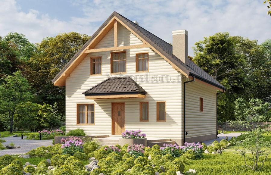 Одноэтажный  дом с мансардой