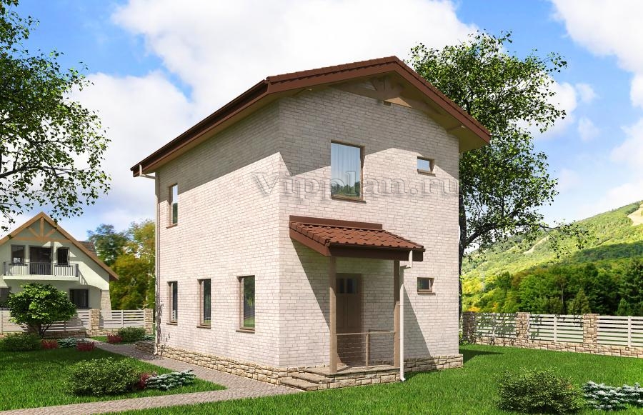 Двухэтажный дом с террасой